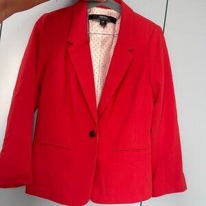 Bright Red Blazer Jacket